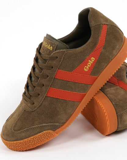 Gola Harrier Wildleder-Sneaker Khaki/Orange Spice