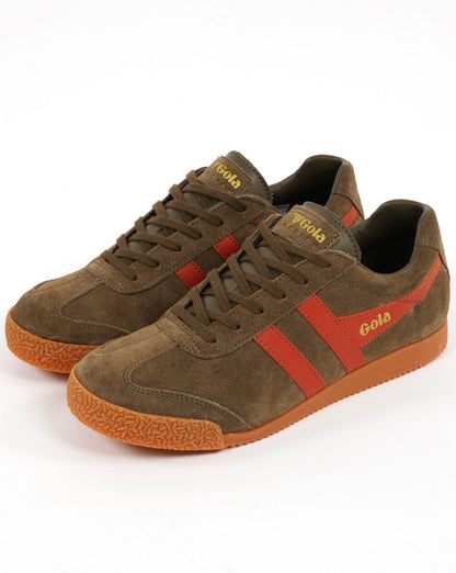 Gola Harrier Wildleder-Sneaker Khaki/Orange Spice