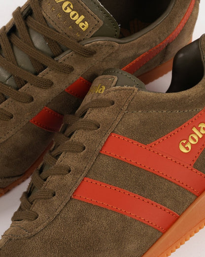 Gola Harrier Wildleder-Sneaker Khaki/Orange Spice