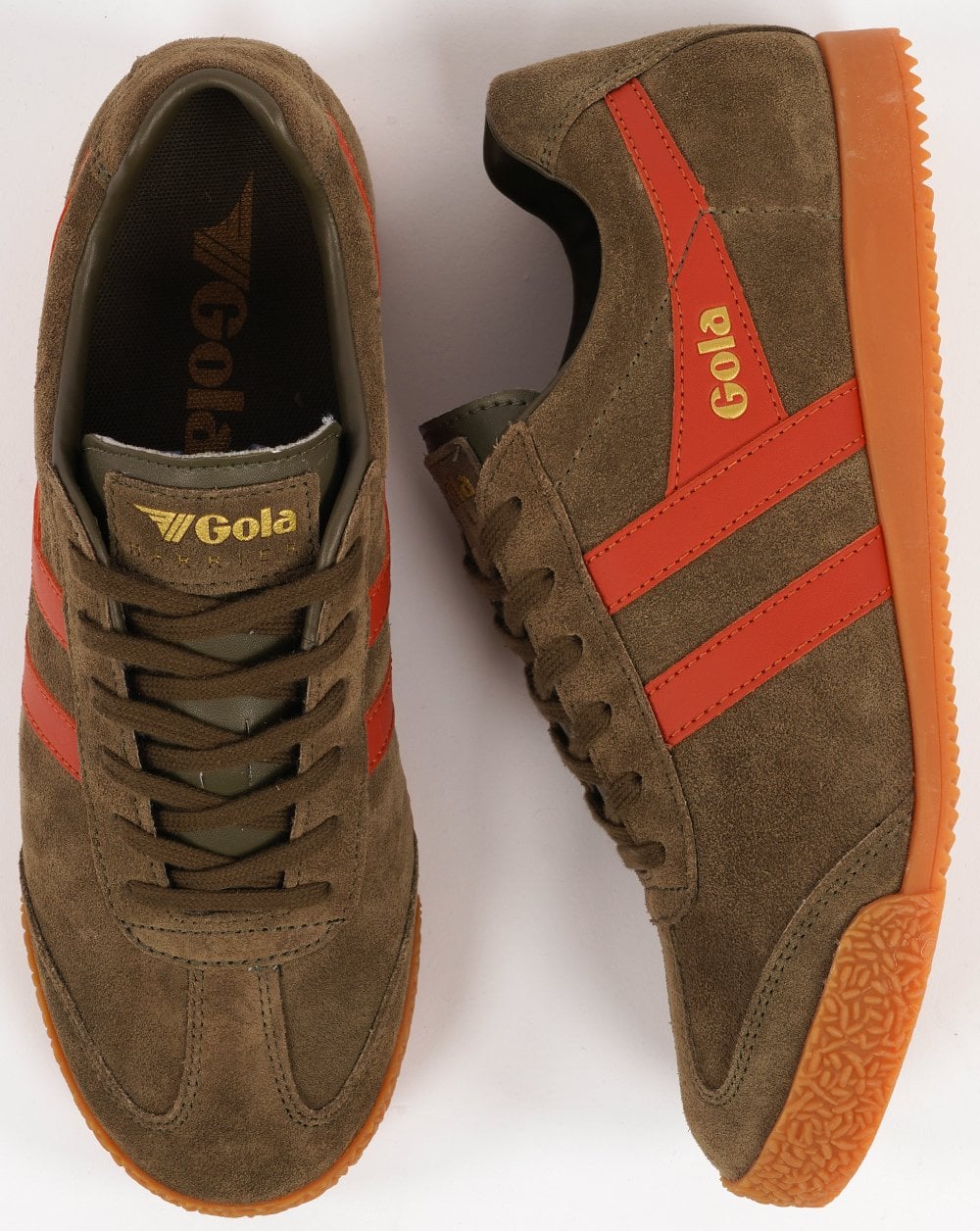 Gola Harrier Wildleder-Sneaker Khaki/Orange Spice