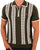 Trojan Chain Stripe Zip Polo Army Green