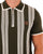 Trojan Chain Stripe Zip Polo Army Green