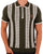 Trojan Chain Stripe Zip Polo Army Green