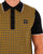 Trojan Squares Panel Knitted Polo Black