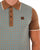 Trojan Squares Panel Knitted Polo Camel