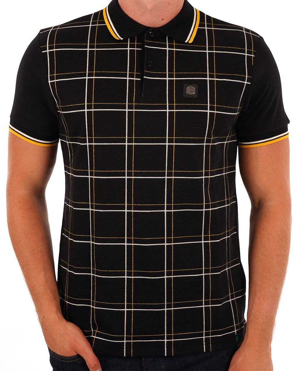Trojan Windowpane Polo Schwarz