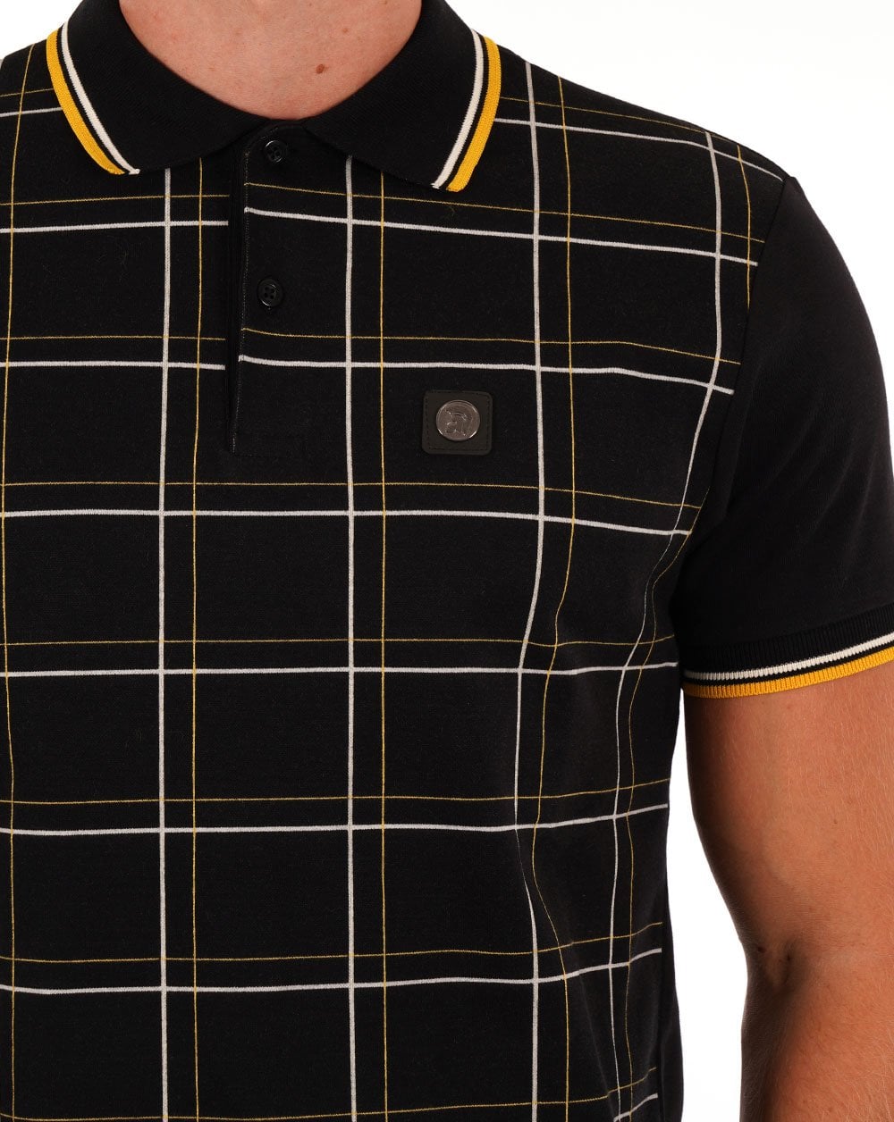 Trojan Windowpane Polo Schwarz