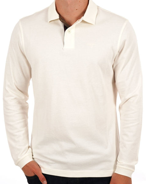 Barbour Long Sleeve Sport Polo Whisper White