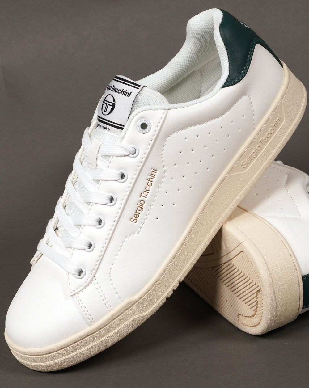 Sergio Tacchini Capri-Trainer Weiß/Dunkelgrün