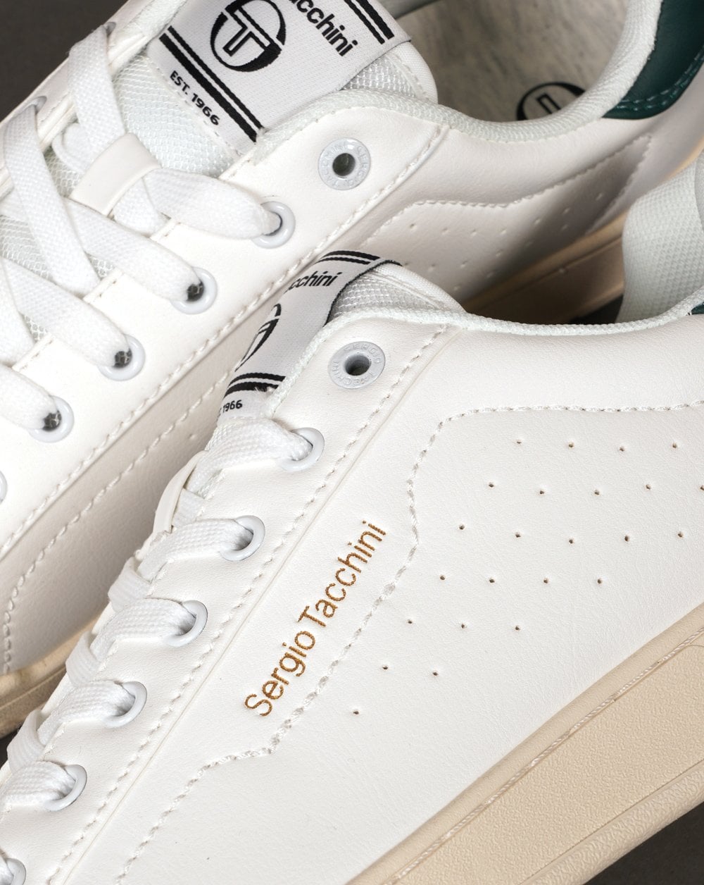 Sergio Tacchini Capri-Trainer Weiß/Dunkelgrün