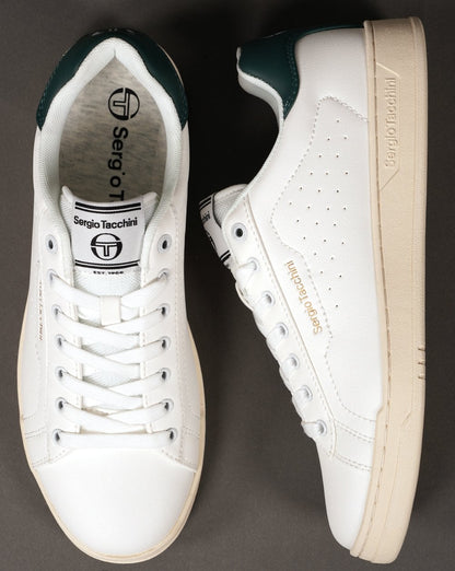 Sergio Tacchini Capri-Trainer Weiß/Dunkelgrün