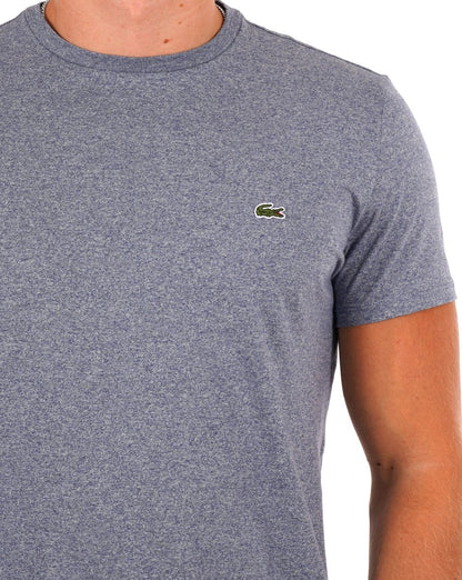 Lacoste – T-Shirt aus Pima-Baumwolle, helles Indigoblau