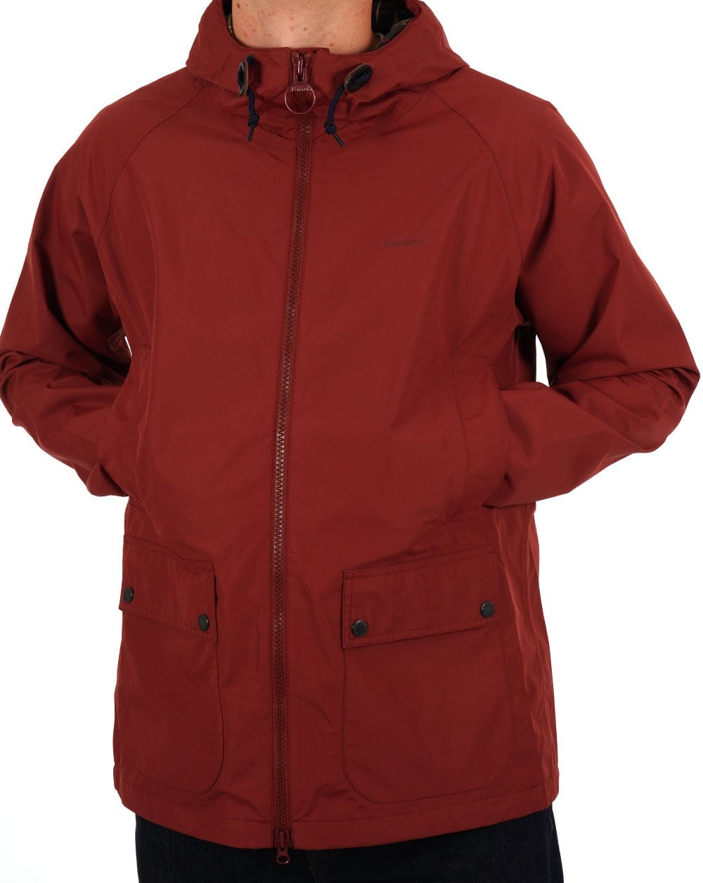 Barbour Domus Kapuzenjacke Rotbraun