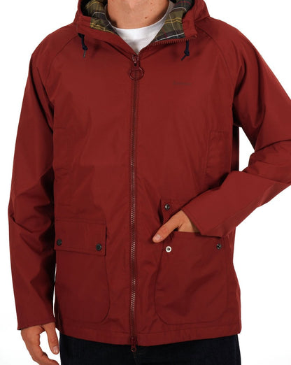 Barbour Domus Kapuzenjacke Rotbraun