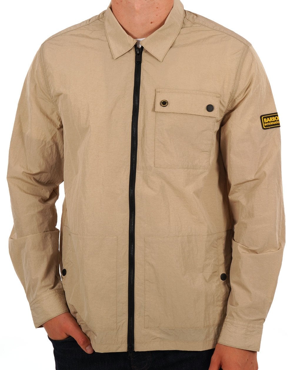 Barbour International Inlet Überhemd Heller Stein