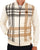 Trojan Check Zip Thru Top Ecru