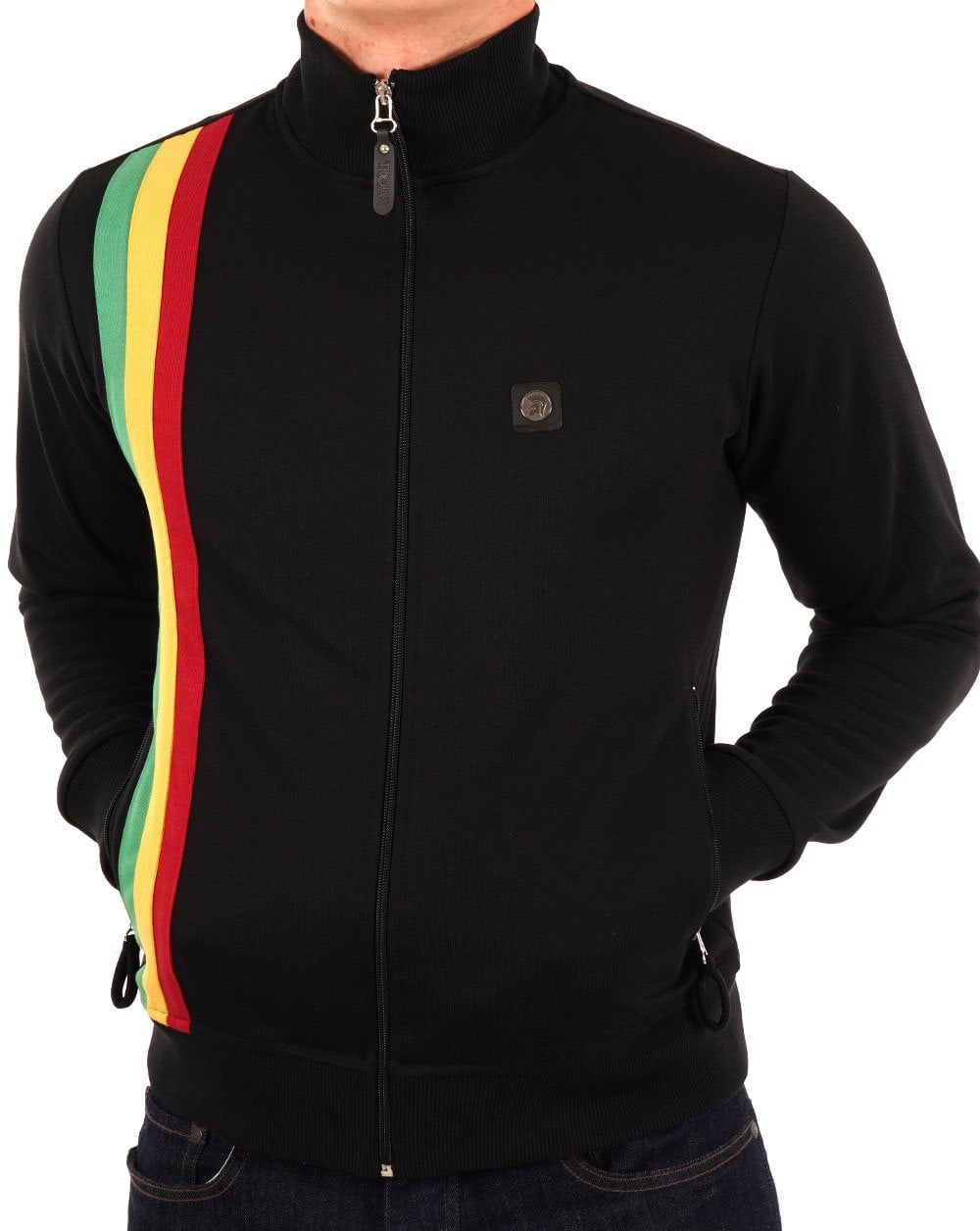 Trojan Racing Stripe Trainingsjacke Schwarz