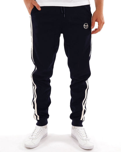 Sergio Tacchini 2-Streifen-Trainingshose Navy Gardenia