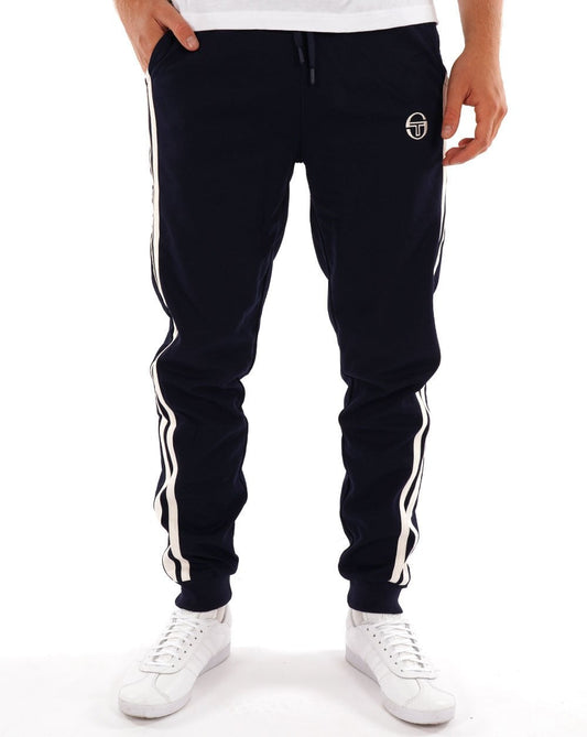 Sergio Tacchini Sergio Tacchini 2-Streifen-Trainingshose Navy Gardenia