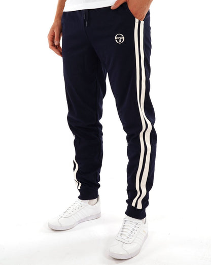 Sergio Tacchini 2-Streifen-Trainingshose Navy Gardenia