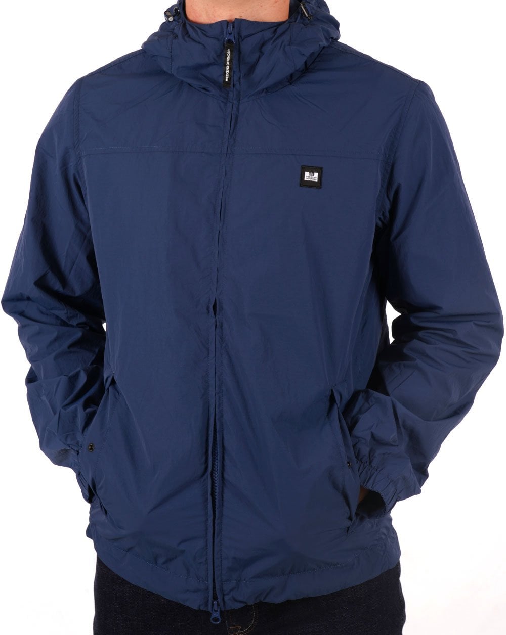 Weekend Offender Windbreaker mit Kapuze Petrolblau