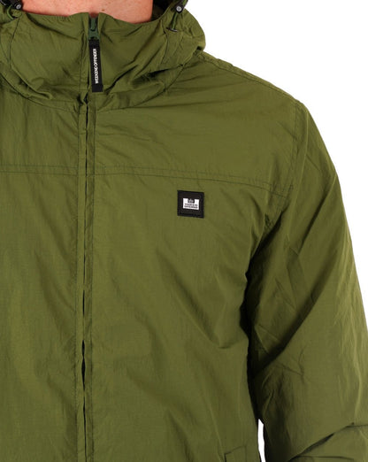 Weekend Offender Windbreaker mit Kapuze Olivgrün