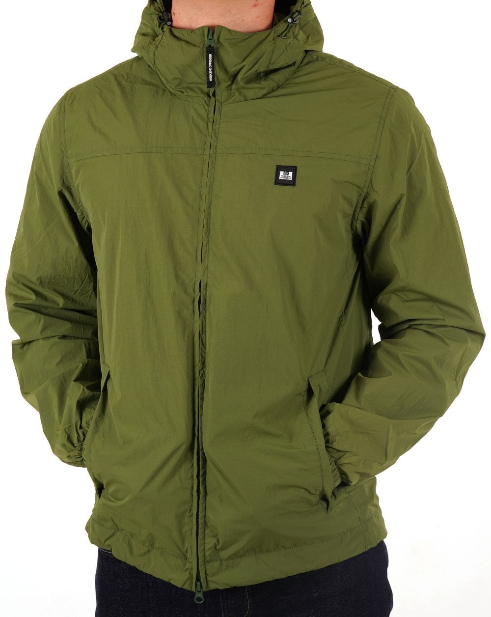 Weekend Offender Windbreaker mit Kapuze Olivgrün
