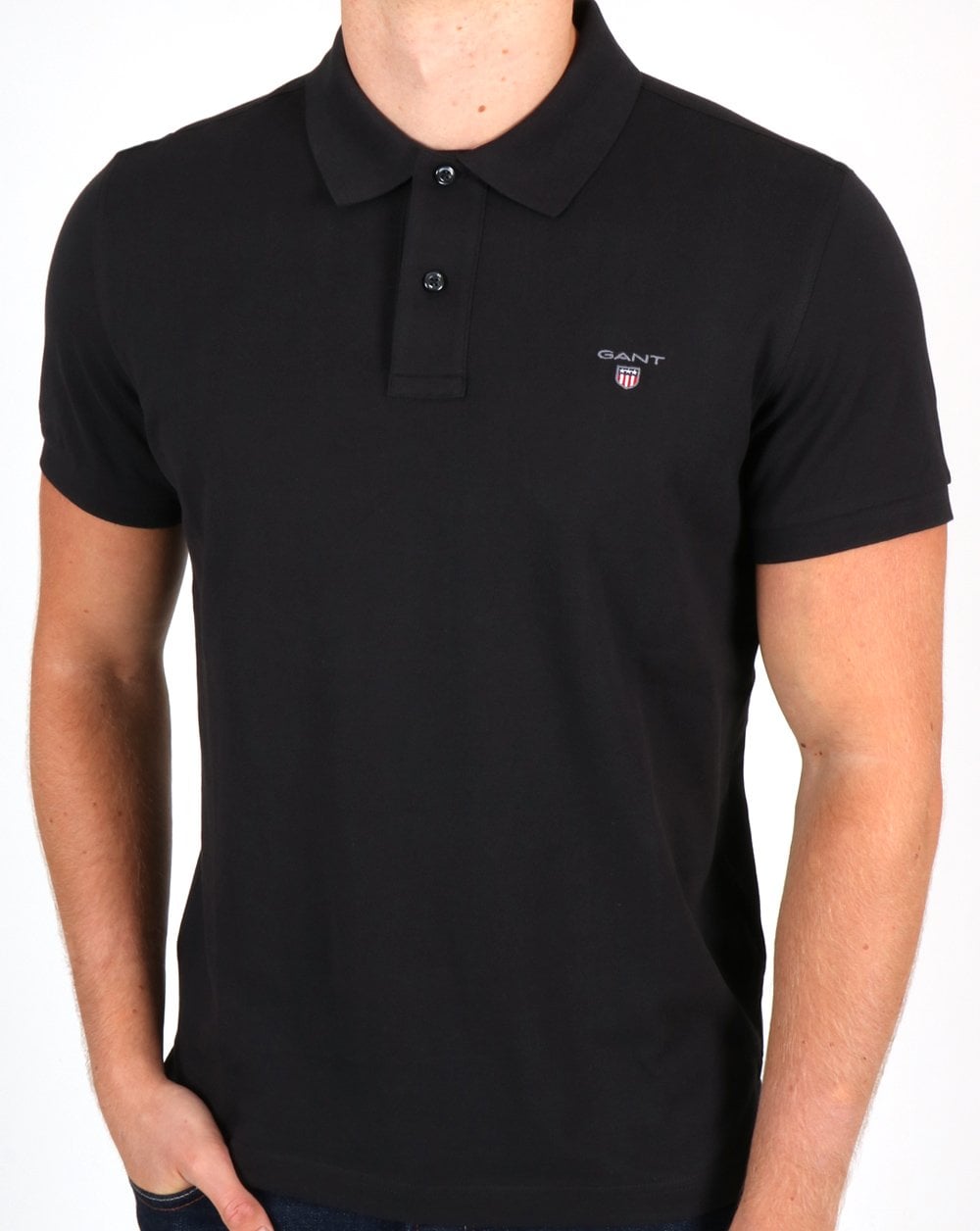 Gant Piqué Rugger Polo Schwarz