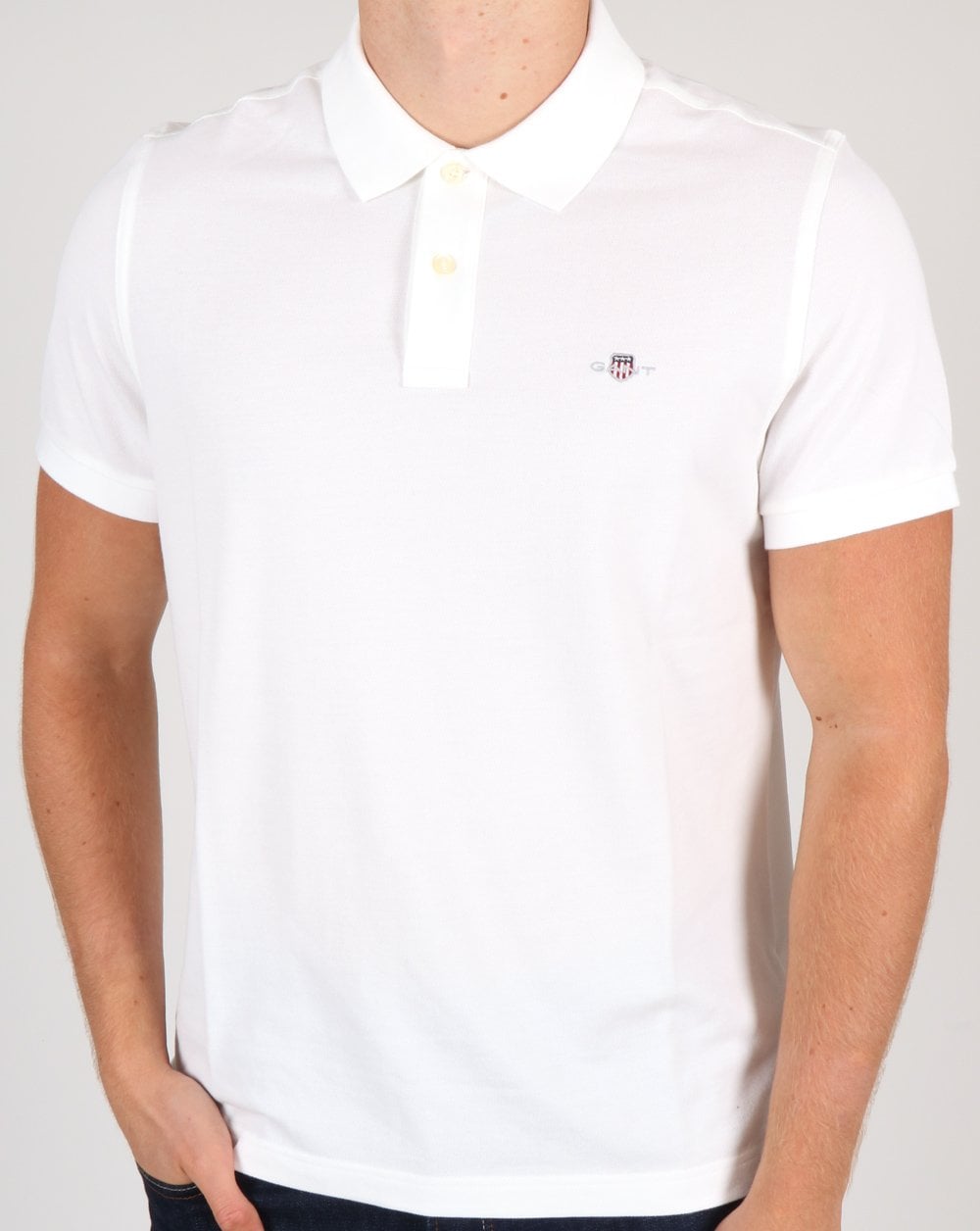 Gant Piqué Rugger Polo Weiß