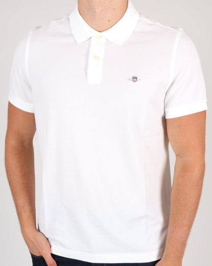 Gant Piqué Rugger Polo Weiß