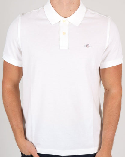 Gant Piqué Rugger Polo Weiß