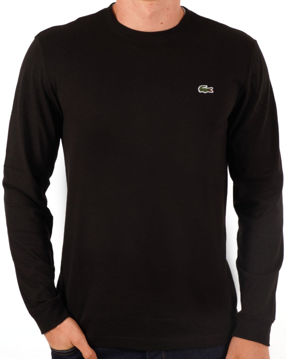 Lacoste Langarm-T-Shirt Schwarz