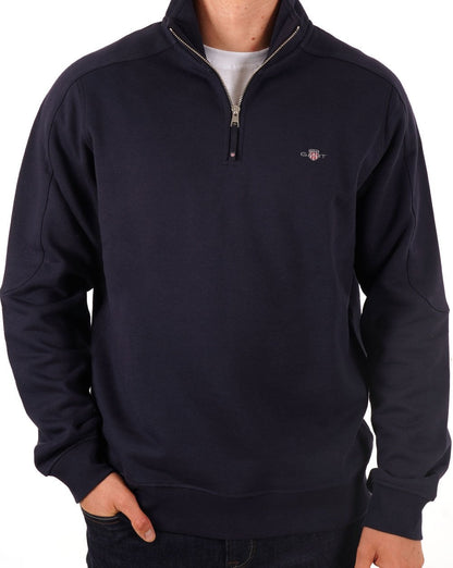 Gant Sweatshirt mit halbem Reißverschluss, Marineblau
