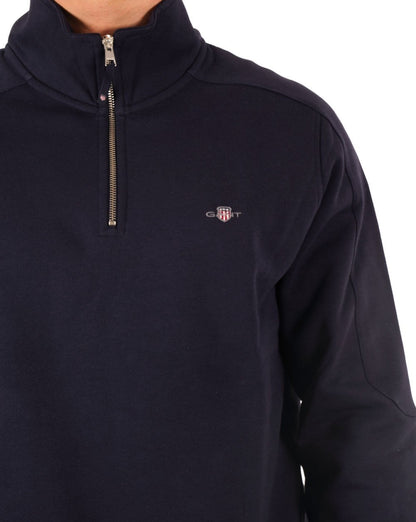 Gant Sweatshirt mit halbem Reißverschluss, Marineblau