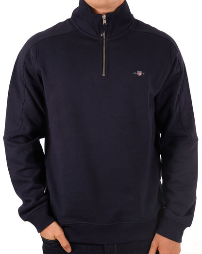 Gant Sweatshirt mit halbem Reißverschluss, Marineblau