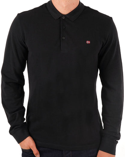 Napapijri Ealis LS Poloshirt Schwarz
