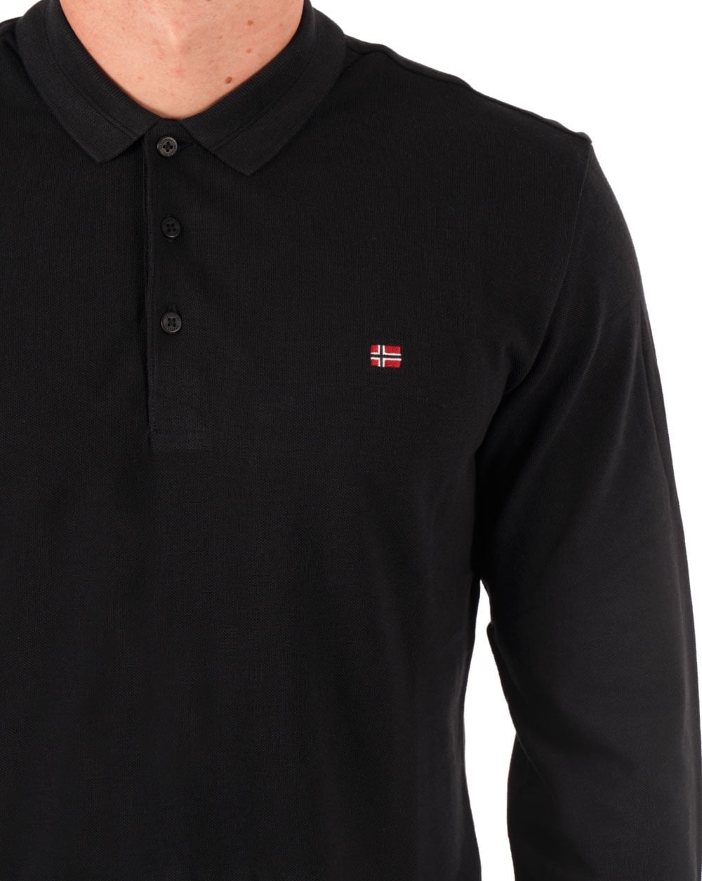 Napapijri Ealis LS Poloshirt Schwarz