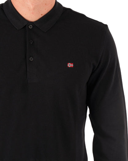 Napapijri Ealis LS Poloshirt Schwarz