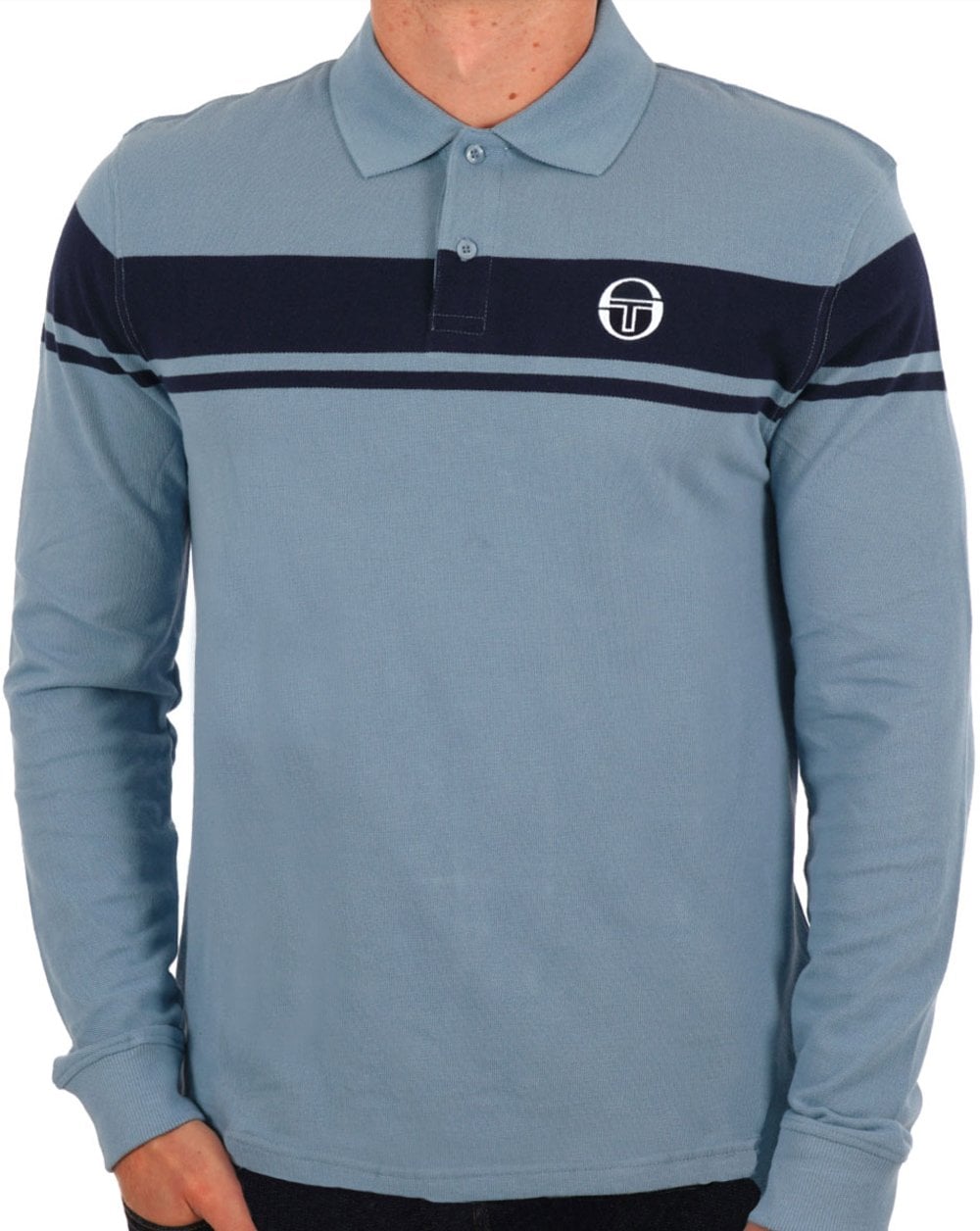 Sergio Tacchini Young Line LS Poloshirt Dunkelblau/Marineblau