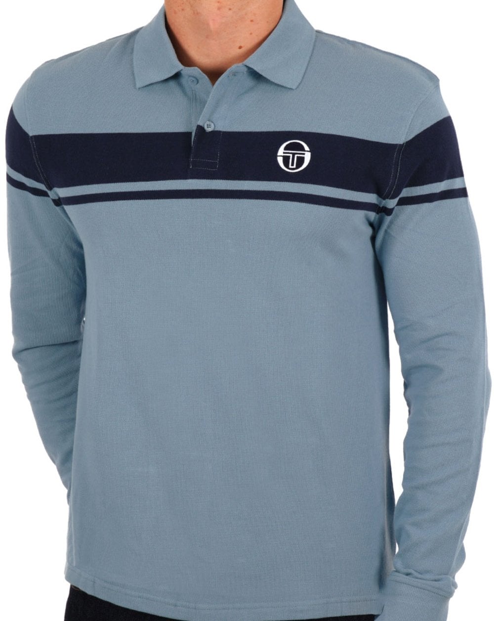 Sergio Tacchini Young Line LS Poloshirt Dunkelblau/Marineblau