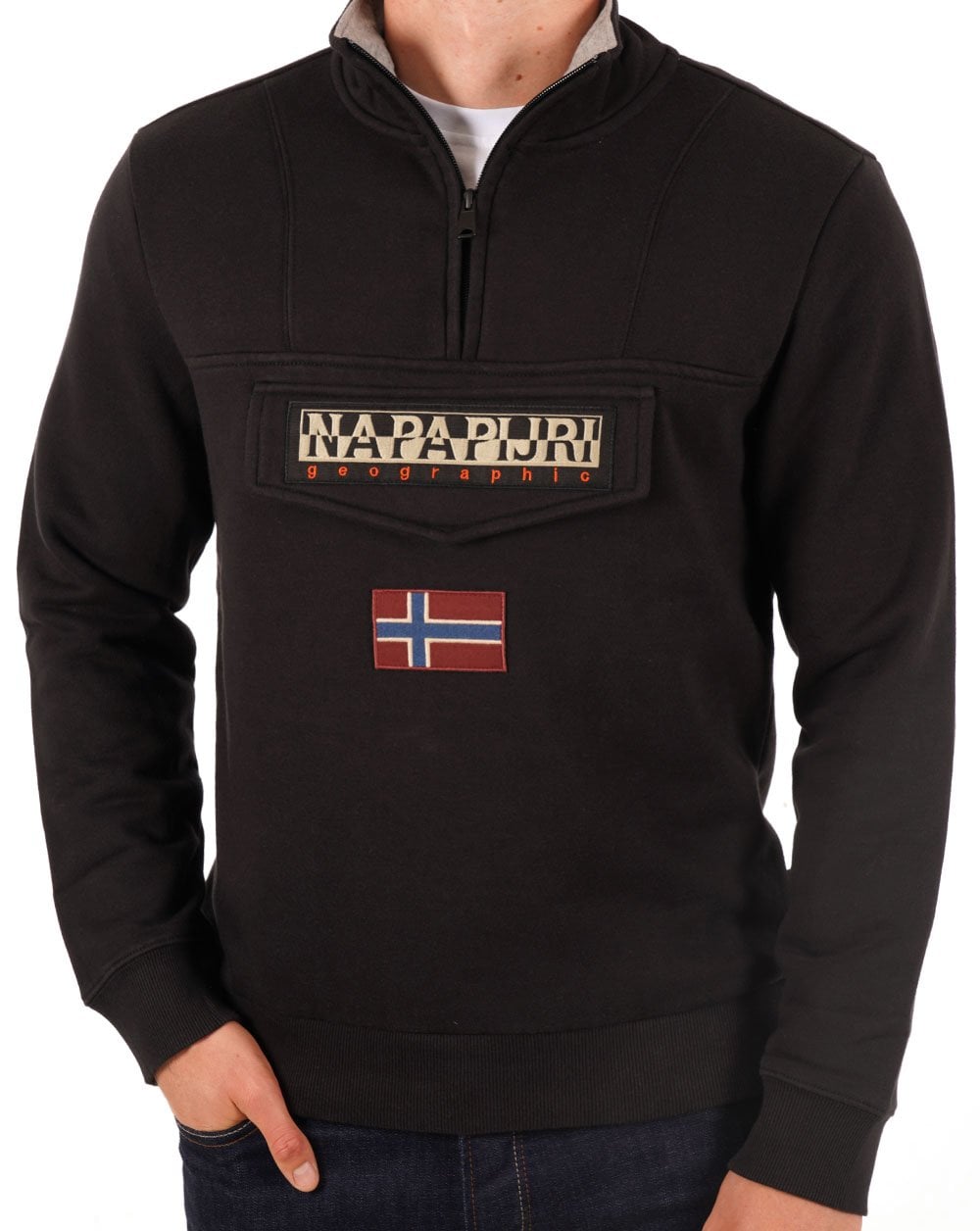 Napapijri Burge Half Zip Sweatshirt Black