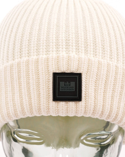 Weekend Offender Kettama Rippenmütze Winterweiß