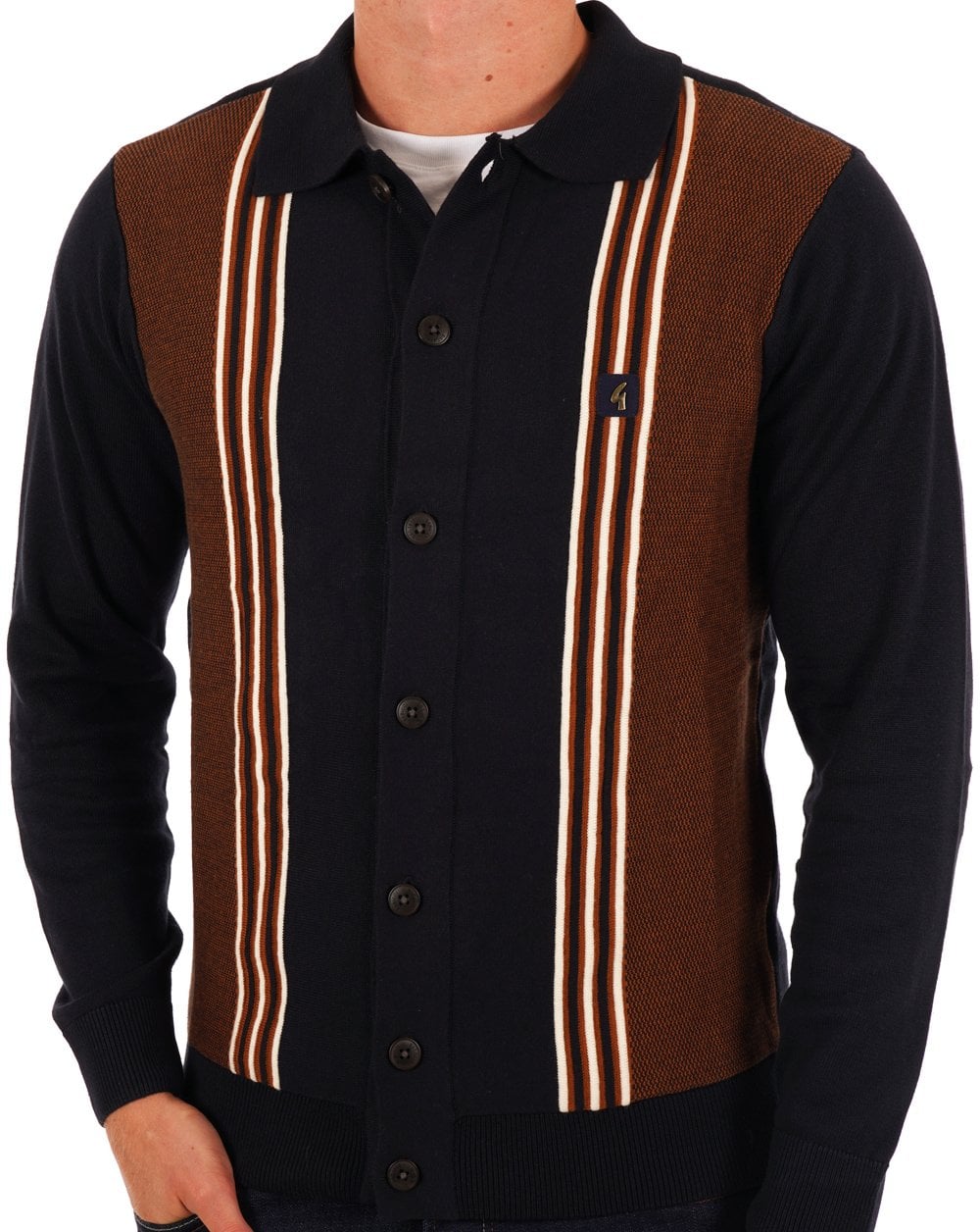 Gabicci Vintage Hanson Button Through Strick, Marineblau