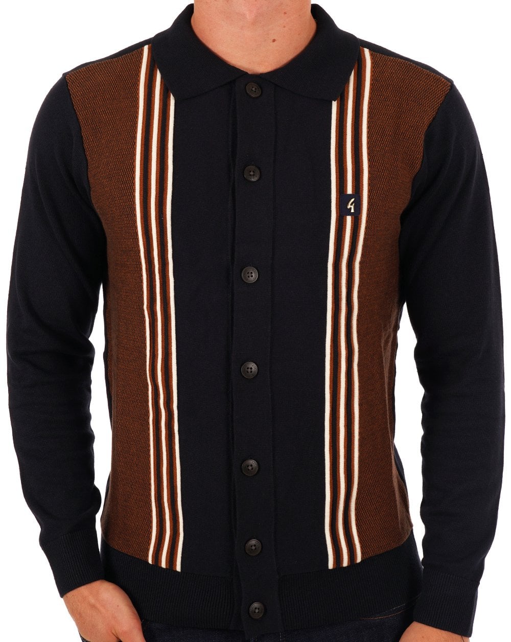 Gabicci Vintage Hanson Button Through Strick, Marineblau