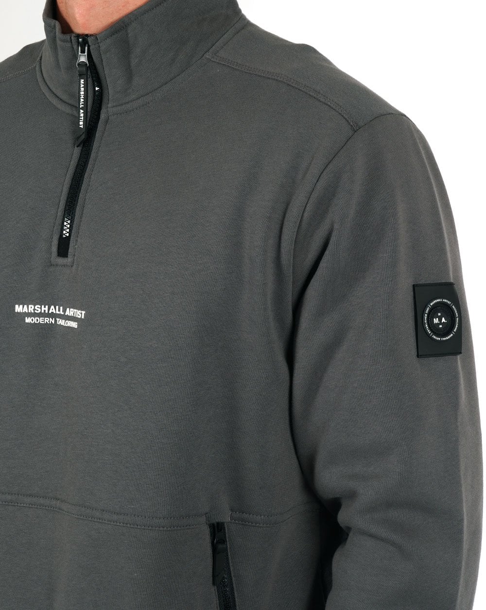Marshall Artist – Siren – Sweatshirt mit 1/4-Reißverschluss, Schiefergrau