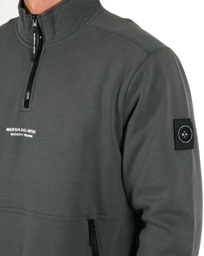 Marshall Artist – Siren – Sweatshirt mit 1/4-Reißverschluss, Schiefergrau