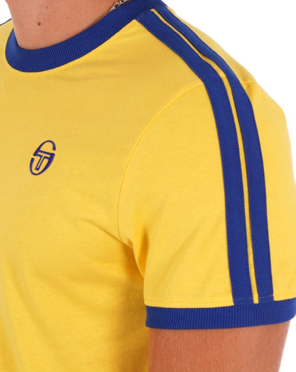Sergio Tacchini Retro T-Shirt Gelb Royal