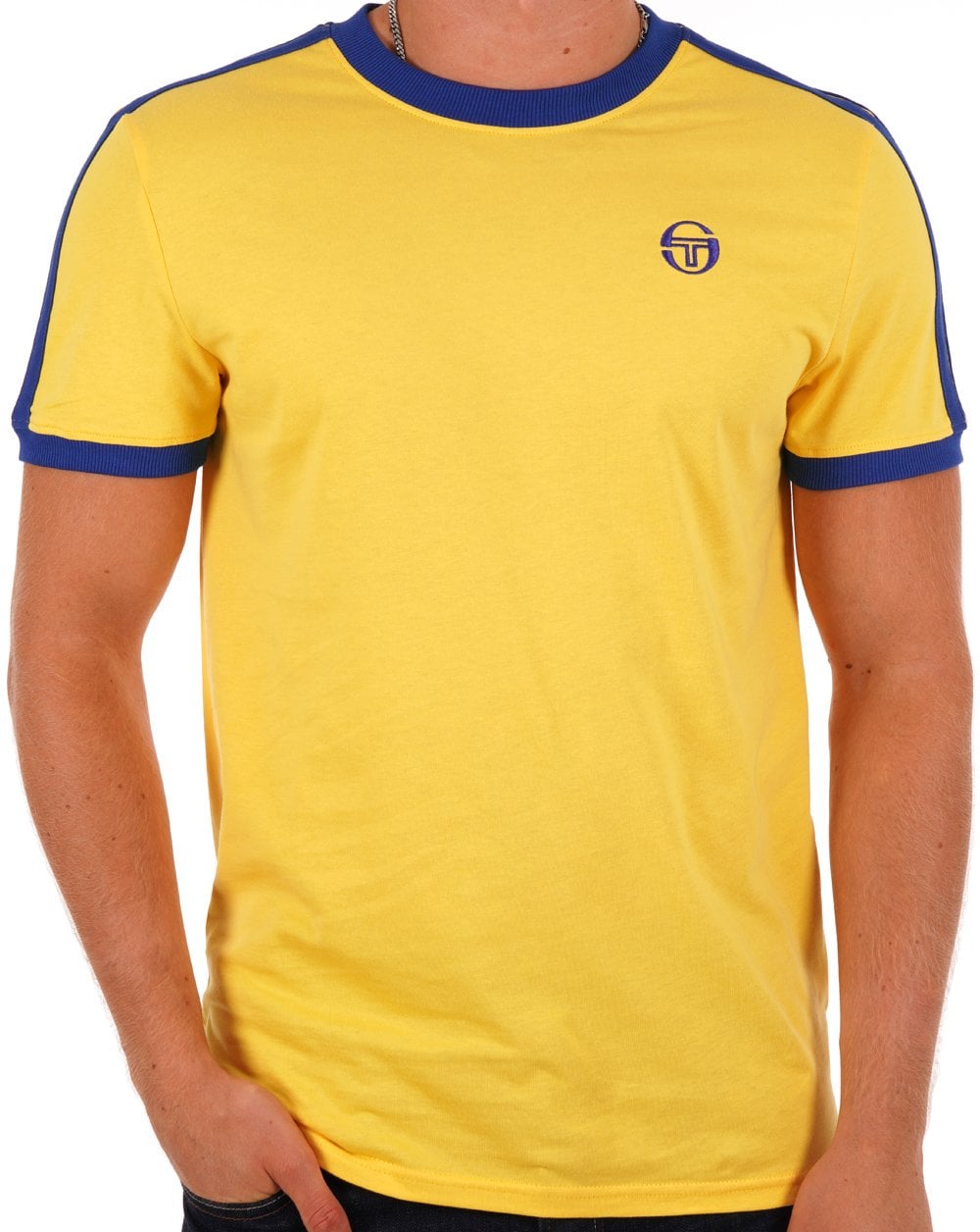 Sergio Tacchini Retro T-Shirt Gelb Royal