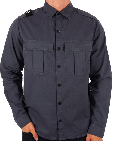 Ma.strum Pd Patch Pocket Parade Overshirt Ink Navy