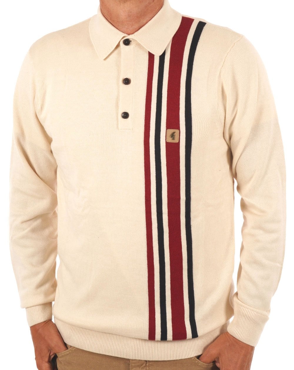 Gabicci Vintage Soda LS Strickpolo Creme